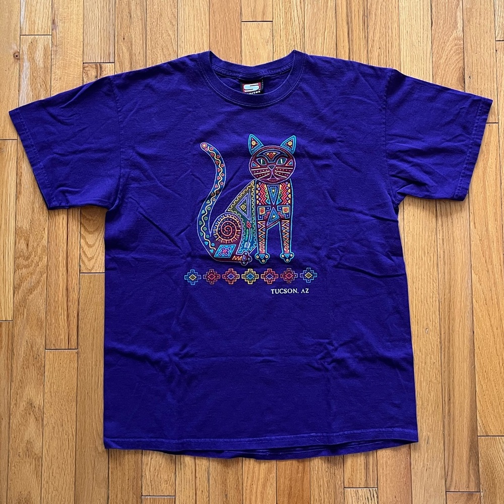 VTG Tucson Cat Graphic T-Shirt Southwest Art Arizona West Indigenous Sportex USA